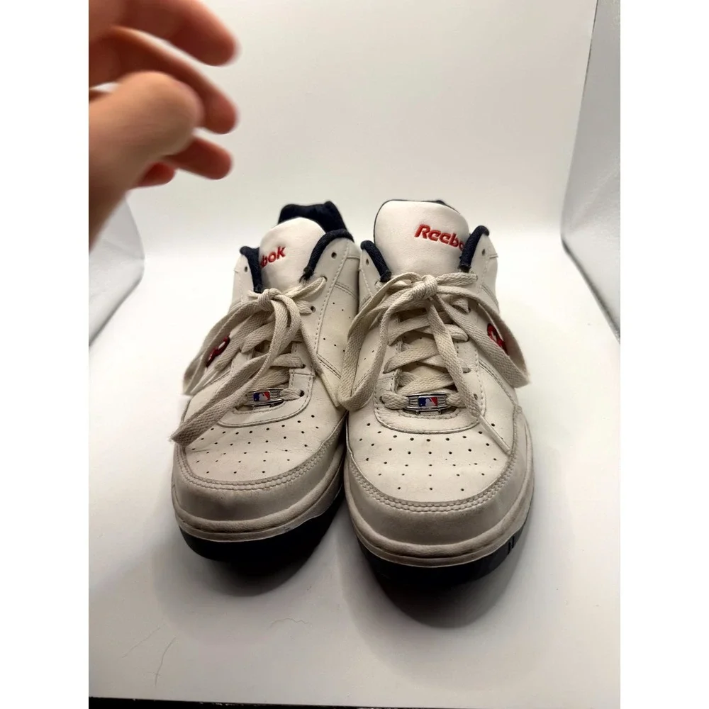 Reebok Boston Red Sox MLB‎ Mens 4.5 Sneaker White Leather Low Top Baseball Shoes